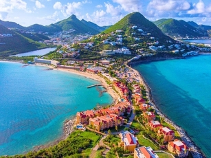 Photo aérienne de l'île de Sint Maarten / Saint-Martin